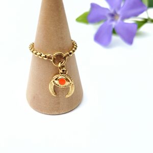 Bague à pampille (dorée)