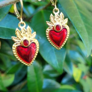 Boucles d’oreilles coeur sacré