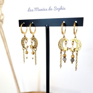 Boucles d&rsquo;oreilles Najma (doré)