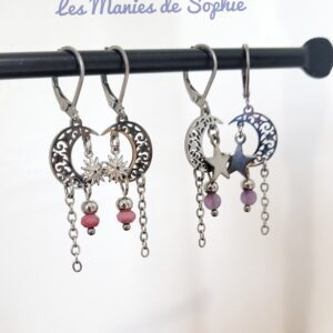 Boucles d&rsquo;oreilles Najma (argenté)