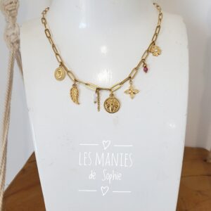 Collier Omelia (Quartz fraise)