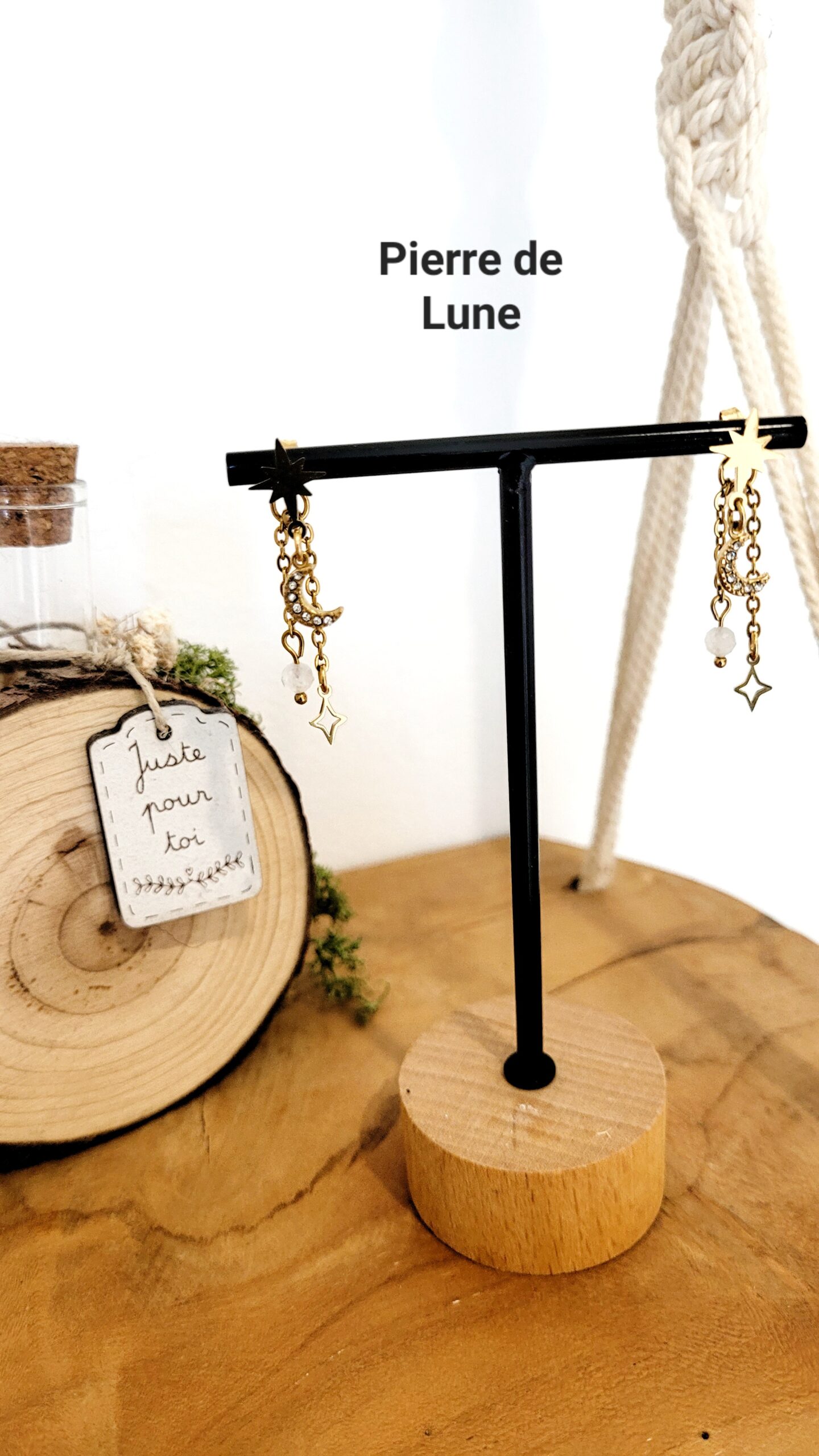 Boucles d'oreilles Isile (doré) – Image 3