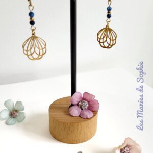 Parure Fleur de Lotus (cyanite)