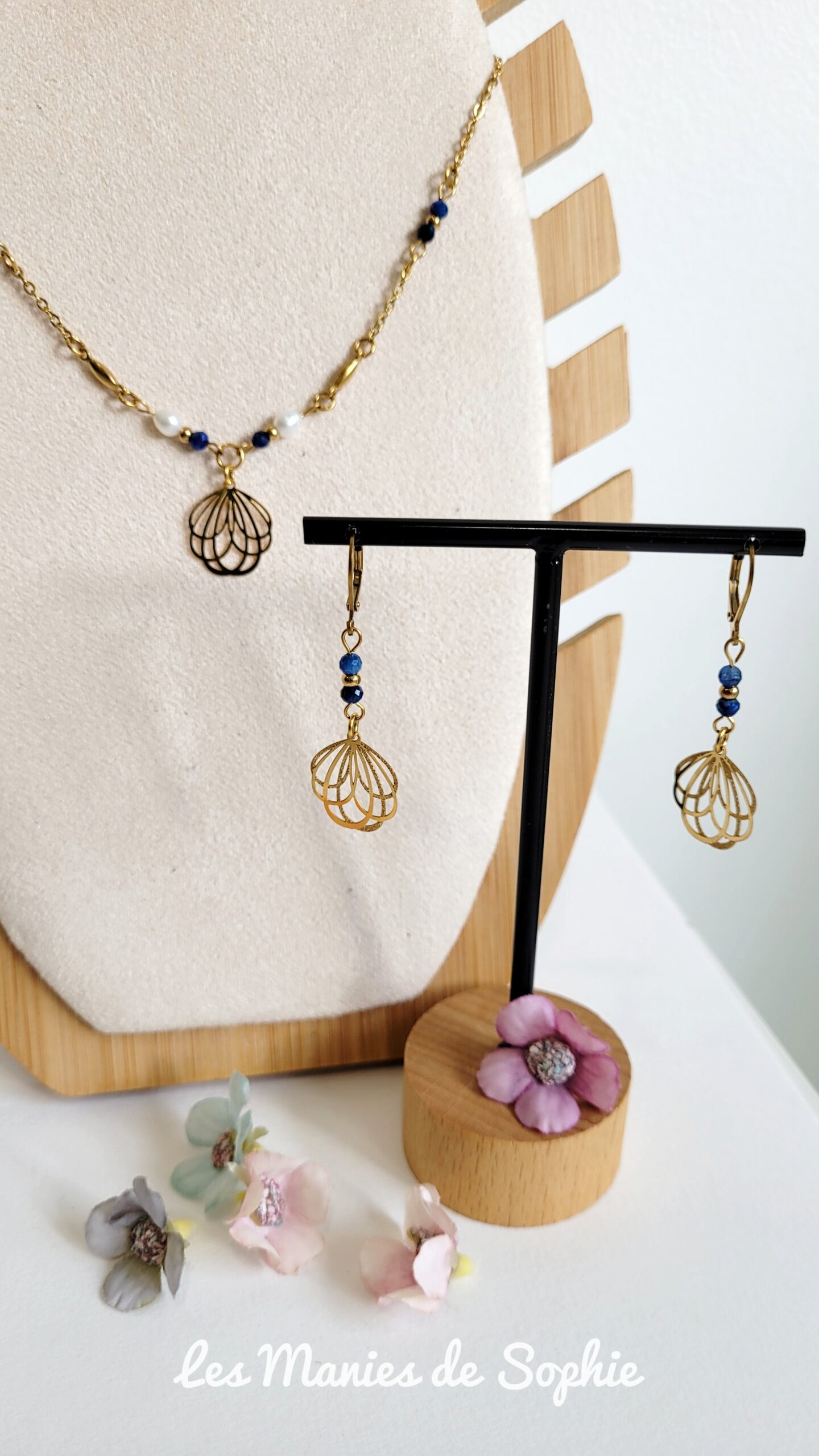 Parure Fleur de Lotus (cyanite) – Image 3