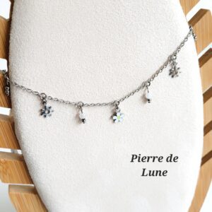 Chaine de cheville à pampilles (argenté)