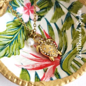 Collier Turtle (perle d&rsquo;eau douce)