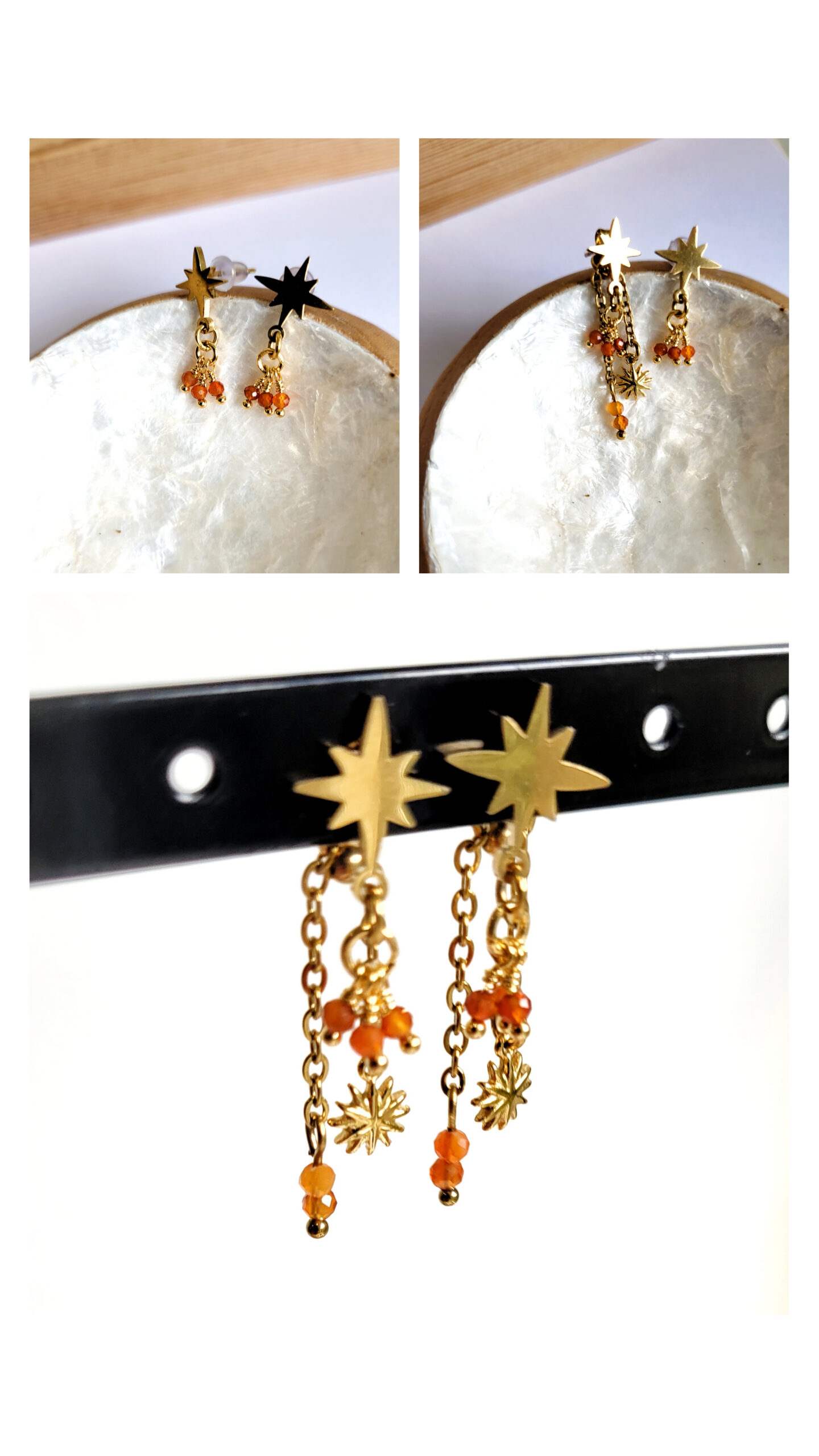 Boucles d'oreilles Isile (doré) – Image 8